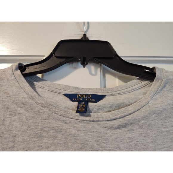 Polo Ralph Lauren Girls Large 12/14 Gray Sweatshirt Preppy Comfortable Fast Ship - Picture 10 of 12